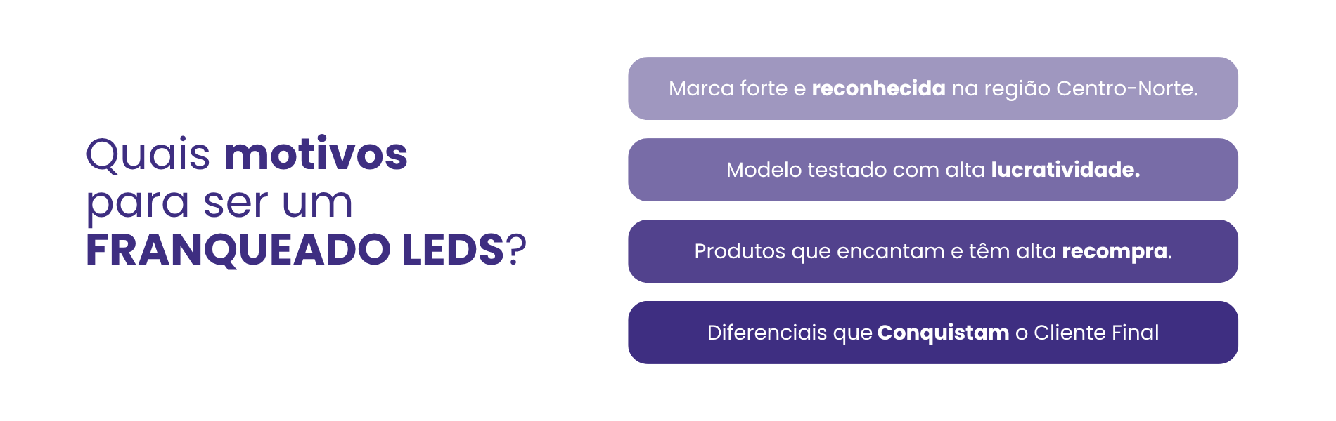 Quais motivos para ser um Franqueado LEDS?